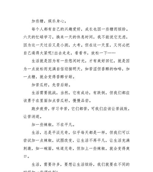 生活的魅力——一个小镇的故事（宁静）