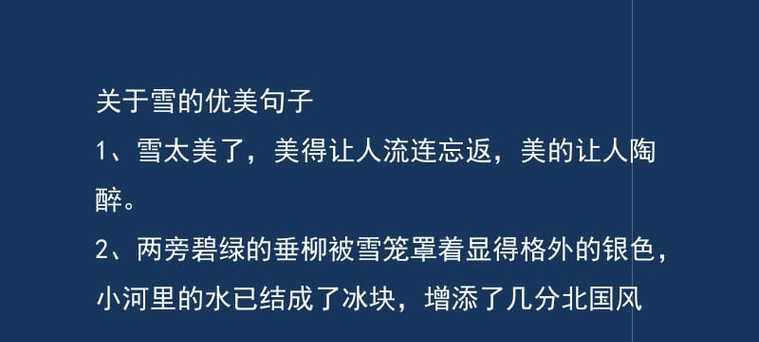 《雪落静谧》