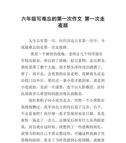 一段难忘的经历，一个人的成长之旅（一段难忘的经历）