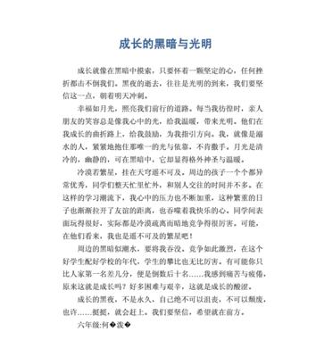 成长的路上（一个平凡而坚韧的少年）