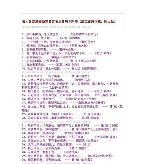 《名言精选》——名人名言唯美短句摘录