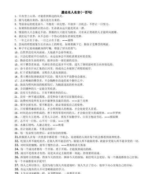 坚定信念，追求梦想（40句名人名言励志短句集）