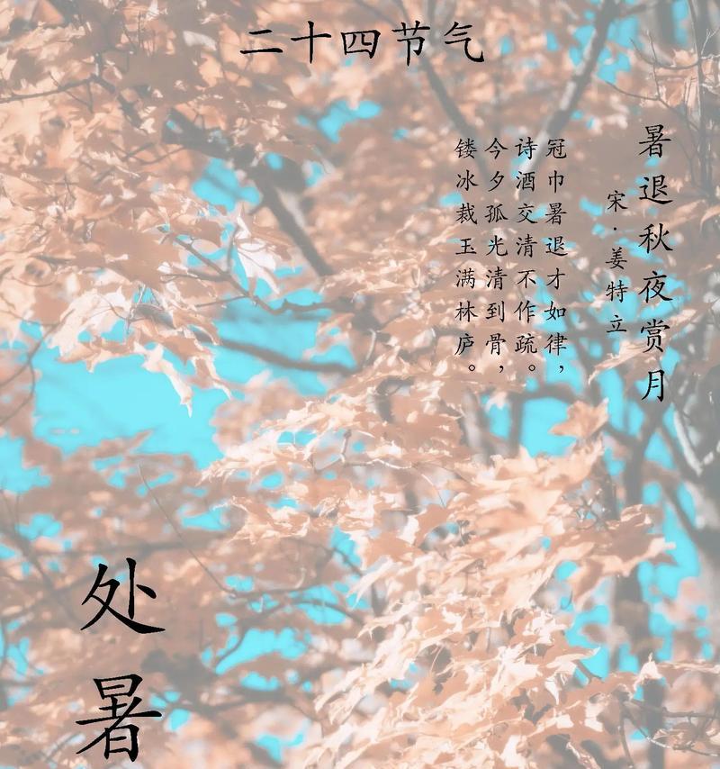 秋天的悸动——以处暑心情说说抖音好句（流淌着唯美的秋意）