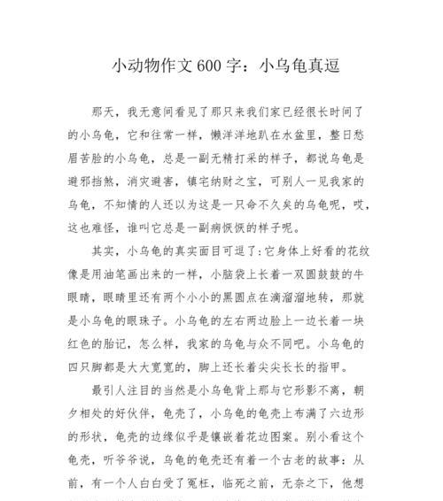 乌龟的故事（一个小乌龟的成长经历）