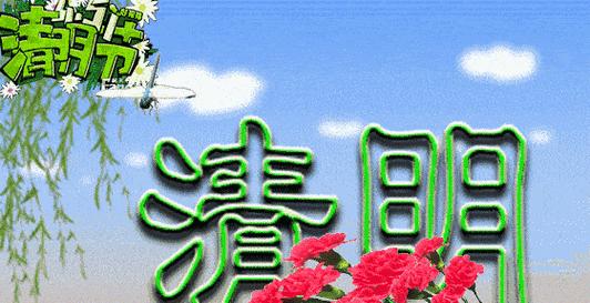 清明祭祖打扫墓地健康快乐