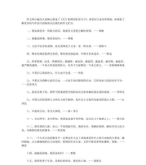 爱国之美（传承中华民族的基因）