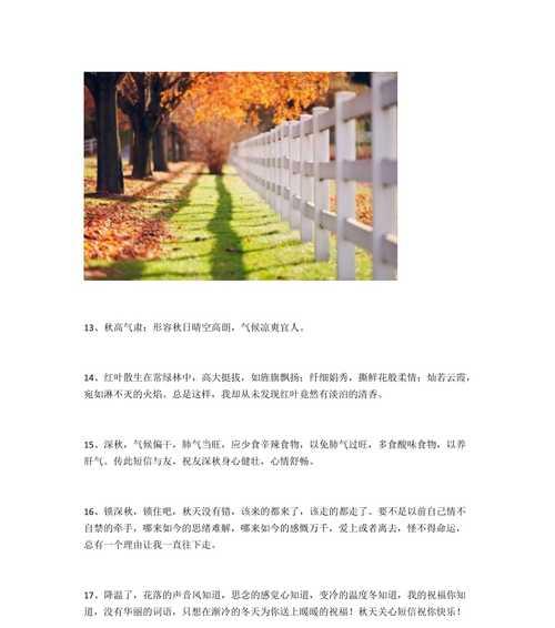 秋天的韵味——唯美句子赏析