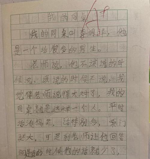 我的好同学（一位善良勤奋的少年）
