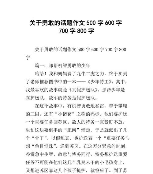 勇气的七年级（冒险故事）