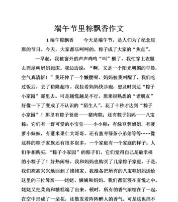 端午节的欢乐