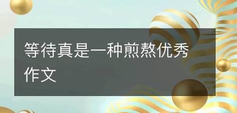 等待的日子（初三学生的成长故事）