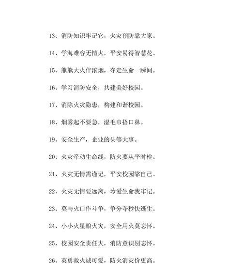 消防标语口号优秀：唯美短句点亮生命之光