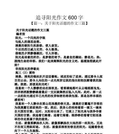 午后阳光下的奇遇