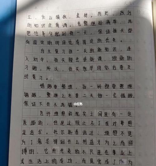 追梦路上（初一生的理想与目标）