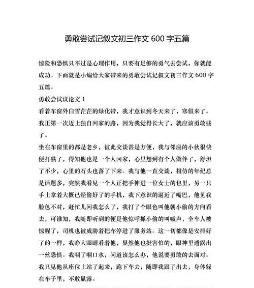 勇往直前——一个追求梦想的故事（不怕困难）