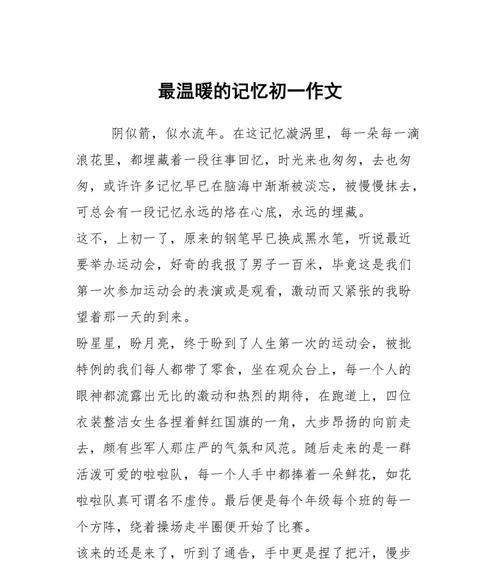 记忆的曲折之路（一个男孩的成长故事）