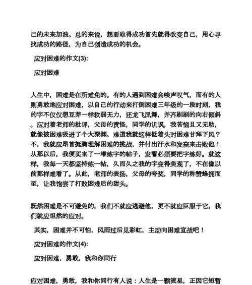 不懈的追求（坚持不放弃的勇气和毅力）