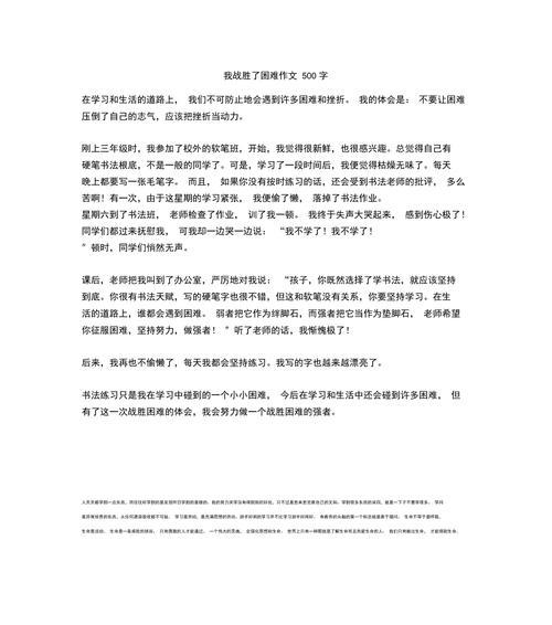 勇气与毅力的力量（以我战胜了恐惧）