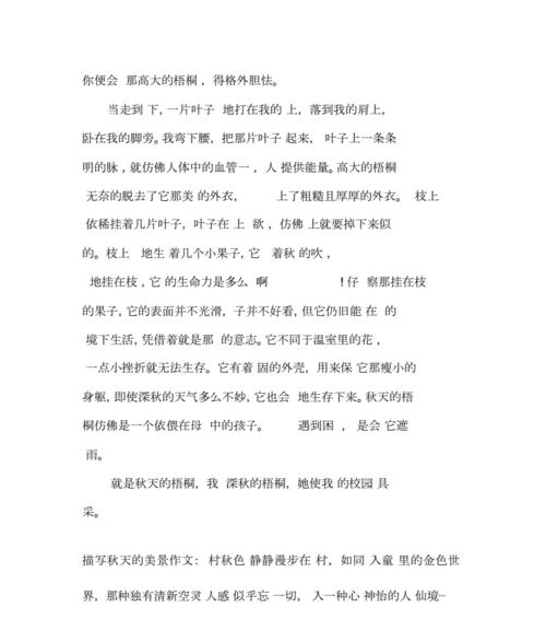 秋之美——感受大自然的灵气
