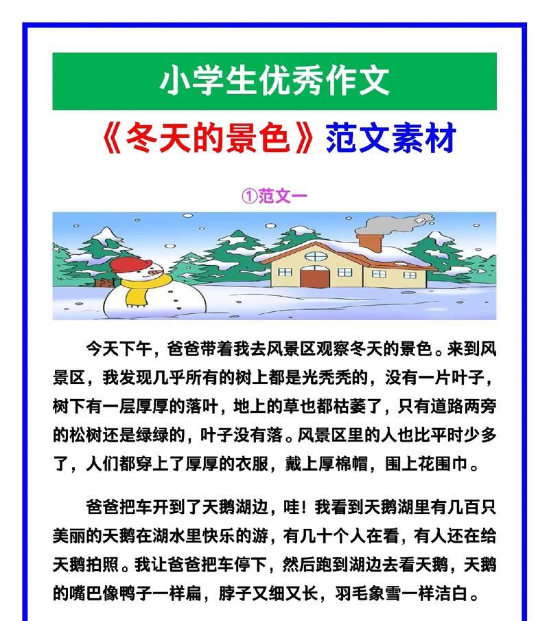 冬日雪景（寻找失落的记忆）