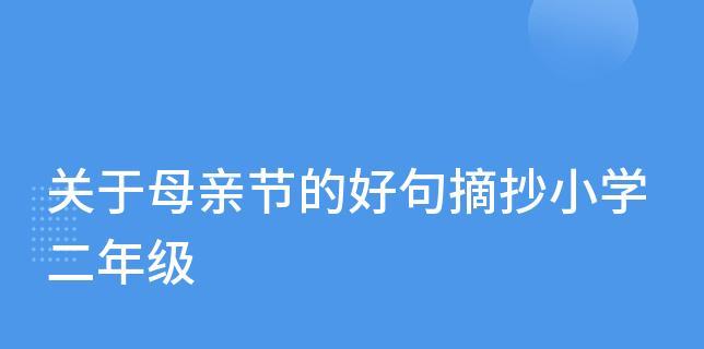 母亲节的美好时光
