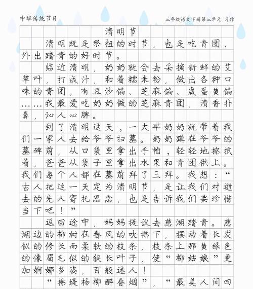 《清明时节雨纷纷：清明节的特殊印记》
