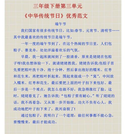 端午节作文怎么写？（《粽叶飘香，友谊长存》）